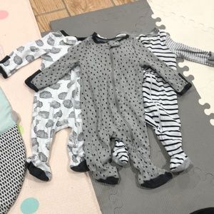 3pc Cloud Island Zip-Up Sleep N' Play 0-3m